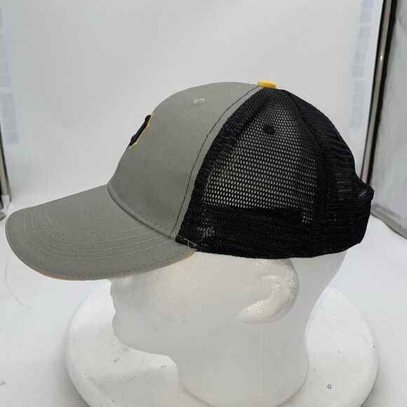 Pittsburgh Pirates MLB "P" Gray Adjustable Snapback Hat w Mesh Baseball Cap - Picture 3 of 5